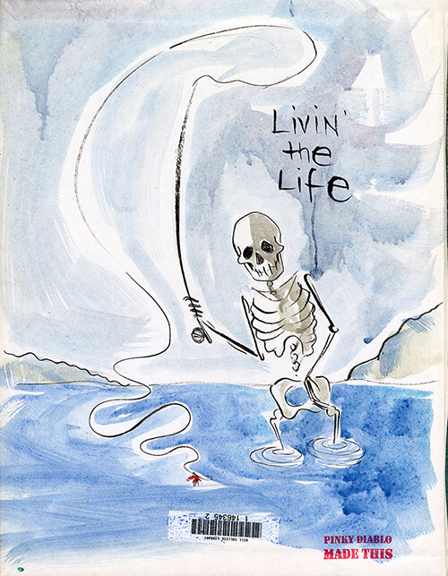 Fly Fishing Art "Livin' The Life" - a Pinky Diablo Watercolor
