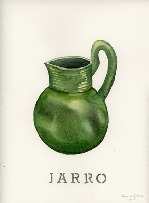 Mexican Restaurant Art Jarro - Aurora Cabrera Water Color Print