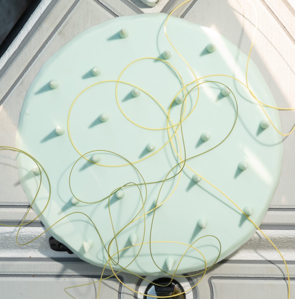 round fly line mat